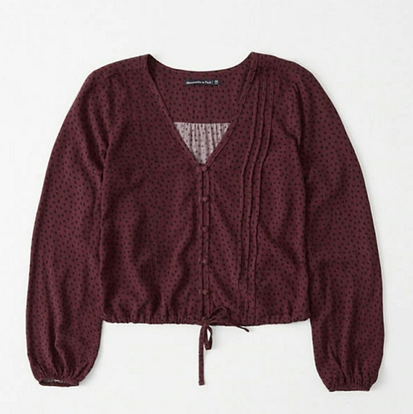 Abercrombie & Fitch Cinch Hem Blouse. NWT - Picture 3 of 3